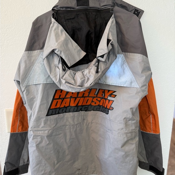 Harley-Davidson Gray and Orange Performance Raincoat - Picture 9 of 15